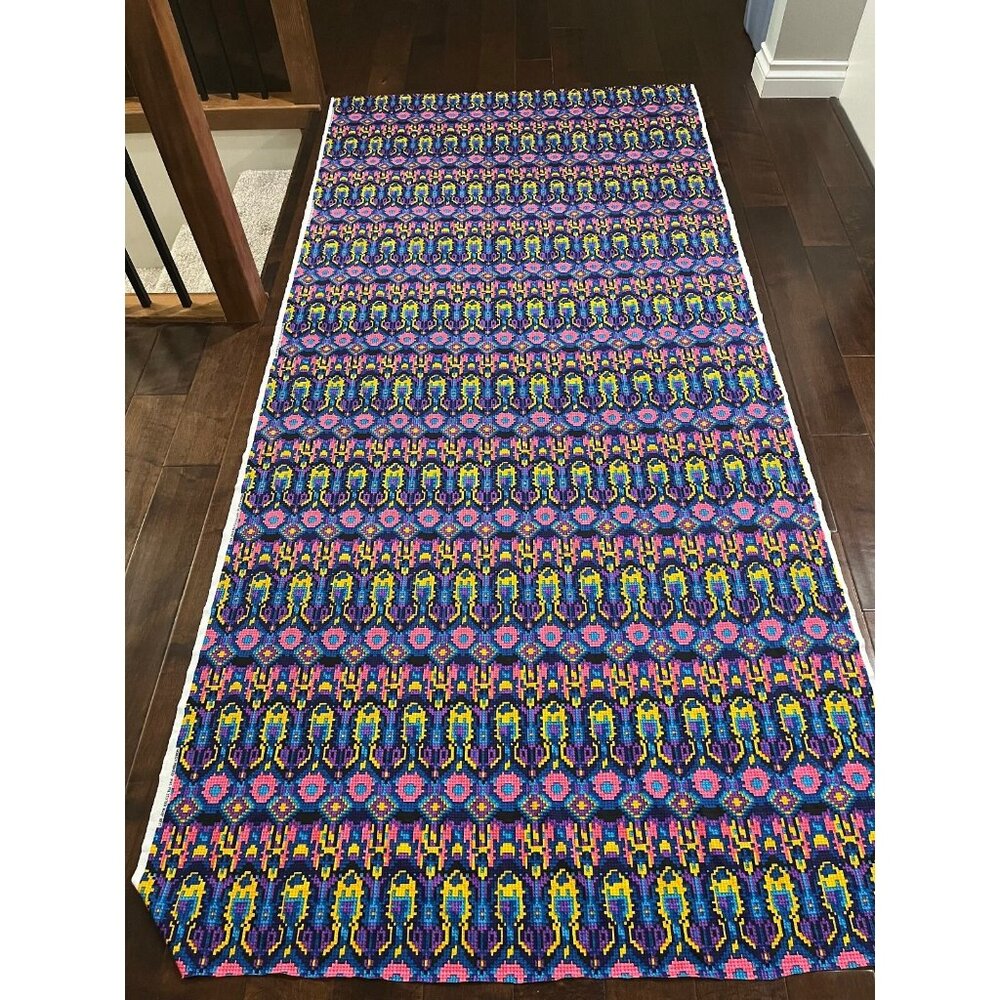 Bright Multicolor Geometric Print Polyester‎ Fabric for Sewing & Crafts